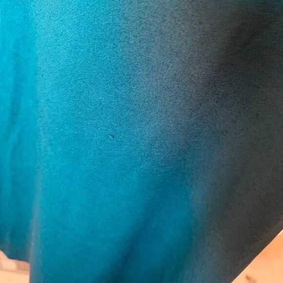 Shein Scallop Hem & Sleeve Dress Women’s Size S Teal Green Short Sleeve Casual S - Picture 8 of 11